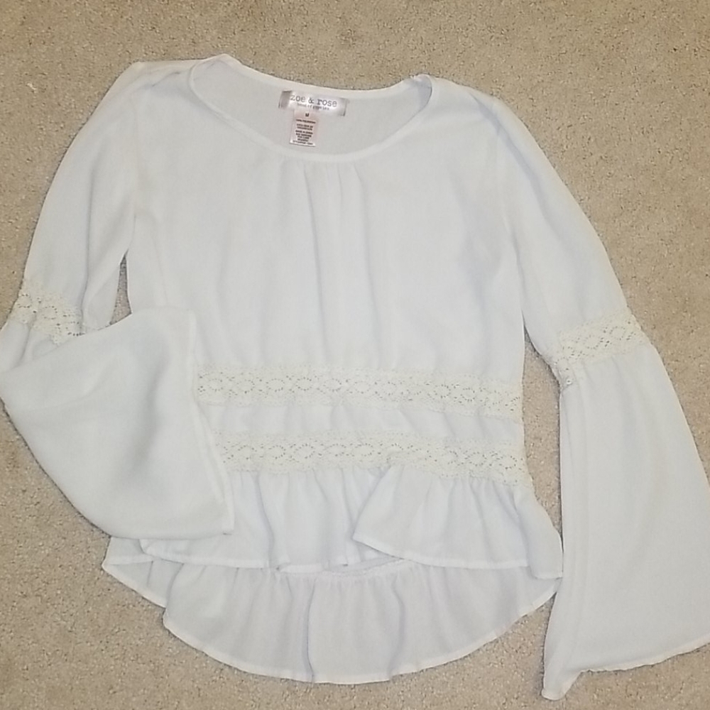 LN Band of Gypsies boho bell sleeve blouse